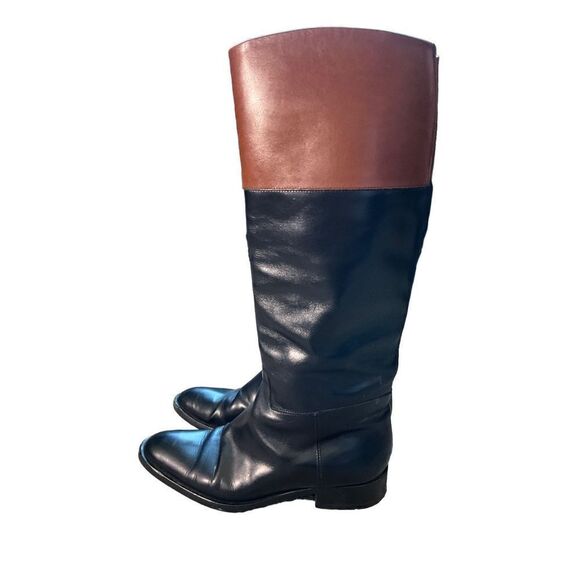 Chellis Dual Tone Leather Riding Boots - Picture 1 of 16